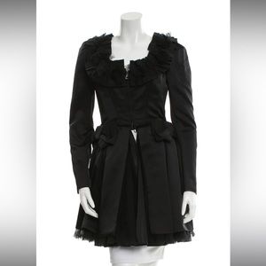 DOLCE & GABBANA Chic $3,850 Long Sleeve Scoop Neck Coat w/ Tags Small